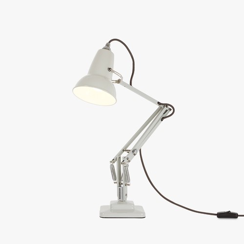 Schreibtischlampe leinen weiß - schreibtischlampe,